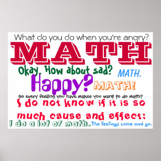 Math Gefühle Zitat Poster