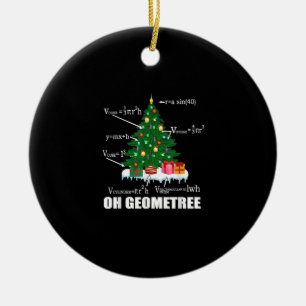 Math Geometry Christmas Tree Teacher Family Matchi Keramik Ornament