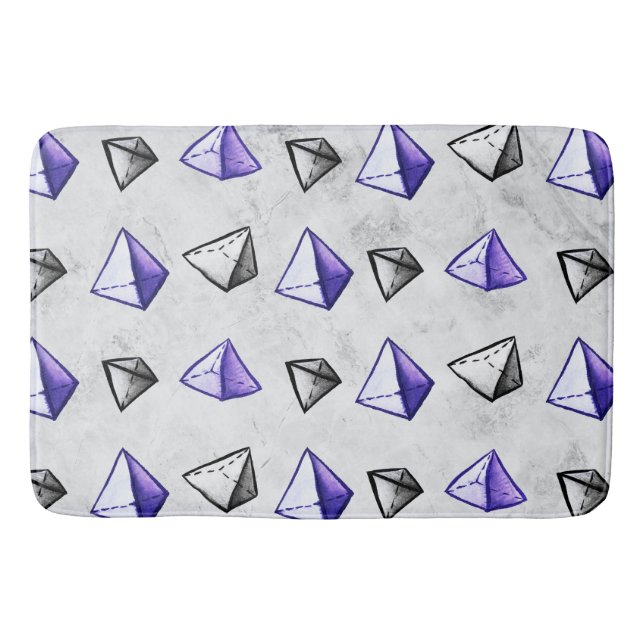 Math Geometry Geek Pyramid Pattern Badematte (Vorderseite)