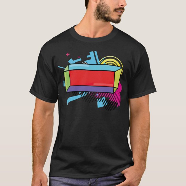 Math Geometry Geometric Cuboid Isometric 2d riders T-Shirt (Vorderseite)