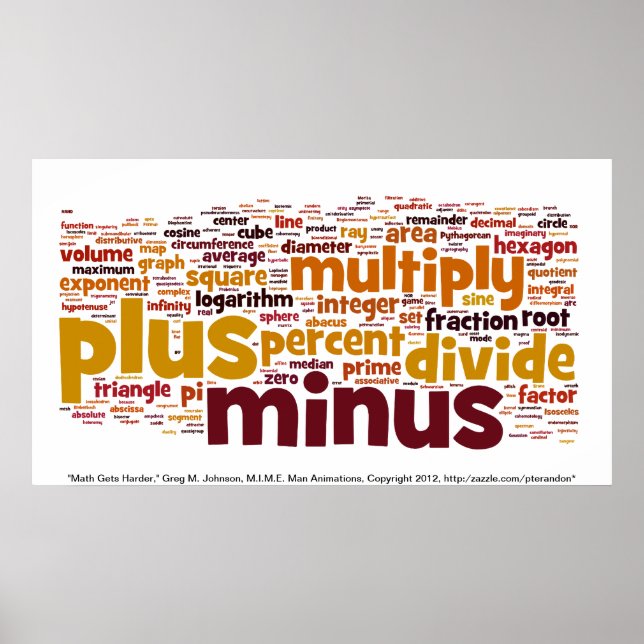 Math Gets Harder Poster (Vorne)