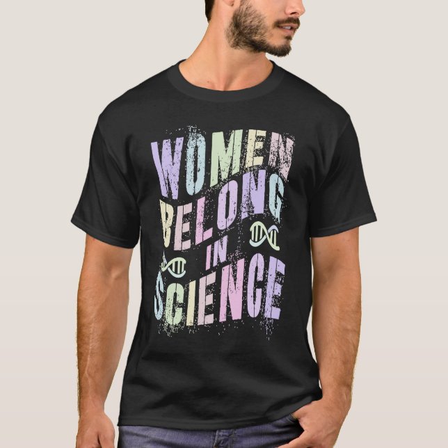 Math Girls WOMEN BELONG In SCIENCE Squad Technolog T-Shirt (Vorderseite)