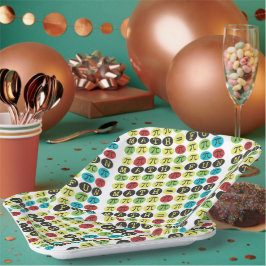 Math gleicht Fun Funny Funny Mod Pi Paper Plate Pappteller