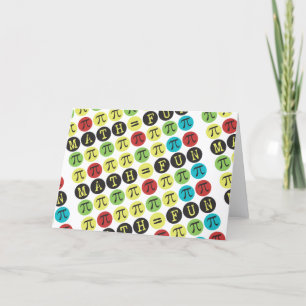 Math gleicht Spaß - Farbenfrohe Mod Pi - Funny Pi  Karte