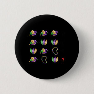 Math Gleichung Mardi Gras Perlen Masken Lehrer Sch Button