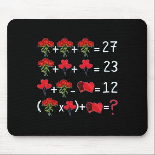 Math Gleichung Rosen Luftballons Pralinen Lustiges Mousepad