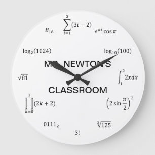 Math-Gleichungen und Notationen Große Wanduhr
