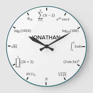 Math-Gleichungen und Notationen Große Wanduhr