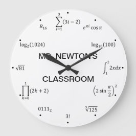 Math-Gleichungen und Notationen Große Wanduhr