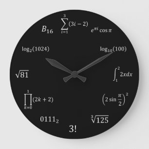 Math-Gleichungen und Notationen Große Wanduhr