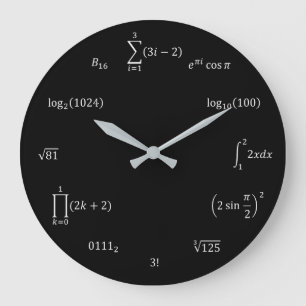 Math-Gleichungen und Notationen Große Wanduhr