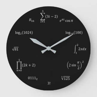 Math-Gleichungen und Notationen Große Wanduhr