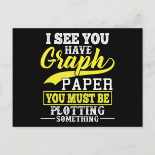 Math Graph Papier Plotten etwas Pun Teacher Postkarte