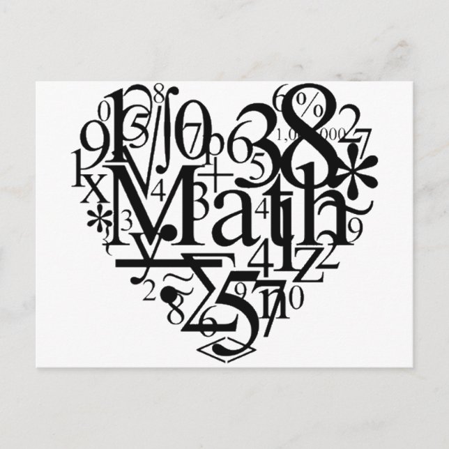 Math Heart Postkarte (Vorderseite)