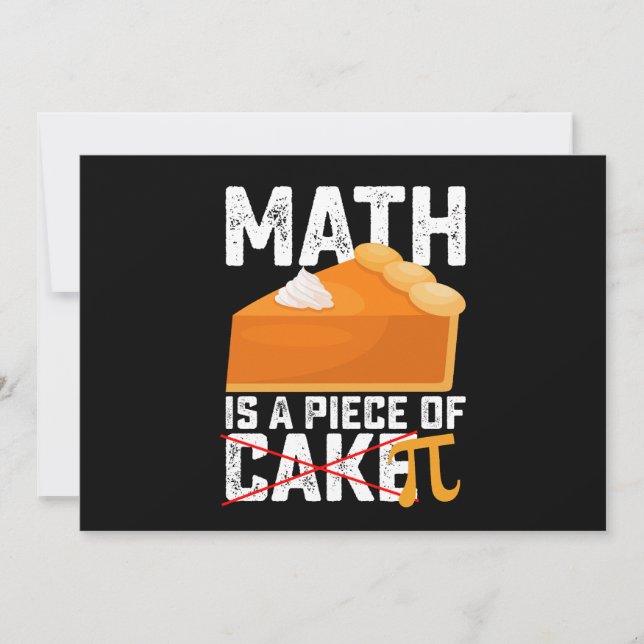 Math Is A Piece of Cake Pi Day Funny Einladung (Vorderseite)