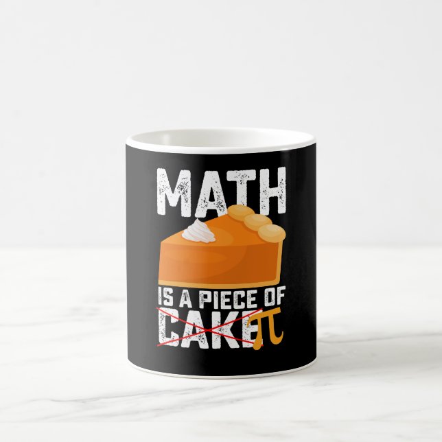 Math Is A Piece of Cake Pi Day Funny Kaffeetasse (Mittel)