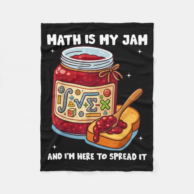 Math Is My Jam And Im Here To Spread It School Mat Fleecedecke (Vorderseite)