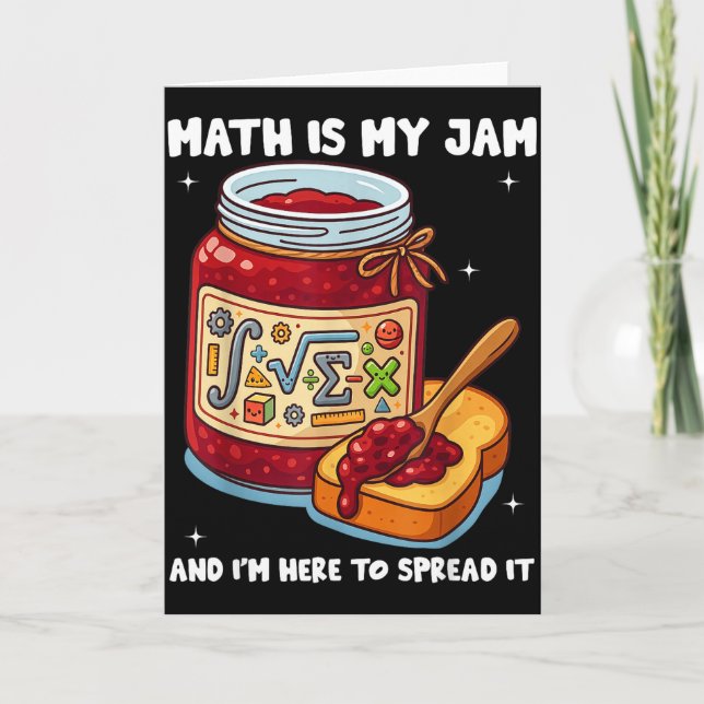 Math Is My Jam And Im Here To Spread It School Mat Karte (Vorderseite)