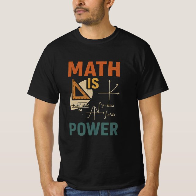 Math is Power T-Shirt (Vorderseite)