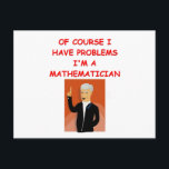 Math Josh Postkarte<br><div class="desc">math, mathematics, mathematician, algebra, geometry, calculus, trig, trigonometry, probability, statistics, stats, number, numbers, Addition, Teacher, Professor, doctorate, funny, humor, joke, gift, present, hilarious, humorous, phd</div>