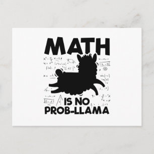 Math Lama   Mathematics Teacher School Gift Idea Postkarte
