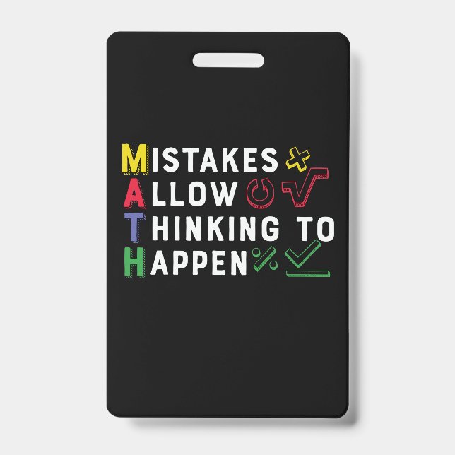 Math Lehrer Math Zulassen Happen Ausweis (Vorderseite)