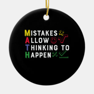 Math Lehrer Math Zulassen Happen Keramik Ornament