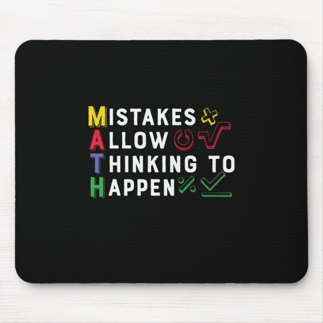 Math Lehrer Math Zulassen Happen Mousepad (Vorne)