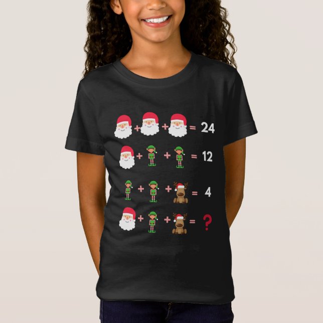 Math Lehrer Weihnachts-Shirt Quiz T - Shirt (Vorderseite)