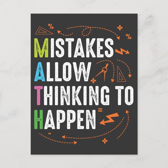 Math Lover Teacher Algebra Geometry Postkarte (Vorderseite)