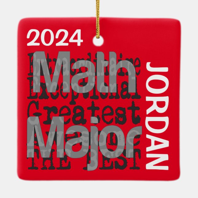 Math Major Extraordinaire CUSTOM Keramikornament (Rückseite)