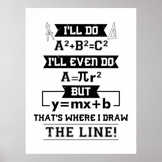 Math Math Teacher Geschenke Poster (Vorne)