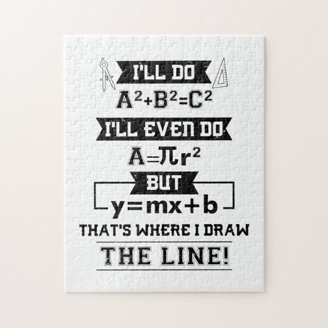 Math Math Teacher Geschenke Puzzle (Vertikal)