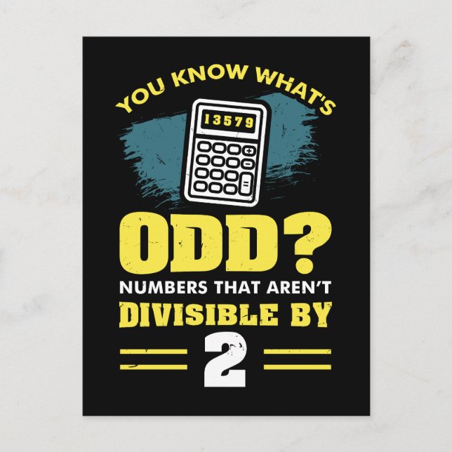 Math Math Teacher Pun Geschenk Postkarte (Vorderseite)