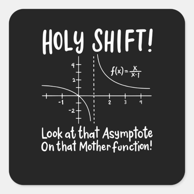 Math Mathematics Quadratischer Aufkleber (Vorderseite)