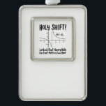 Math Mathematics Rahmen-Ornament Silber<br><div class="desc">Math quodesign for a math teacher, students and all the mathematics and geometry love.</div>