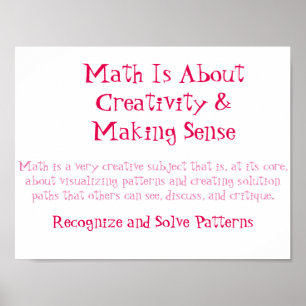 Math Mindsets Poster-Erkennen und Lösen von Muster Poster
