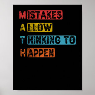 Math. Mistakes Allow Thinking To Happen Poster