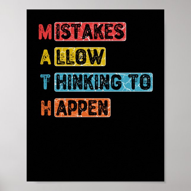 Math. Mistakes Allow Thinking To Happen - Teacher Poster (Vorne)