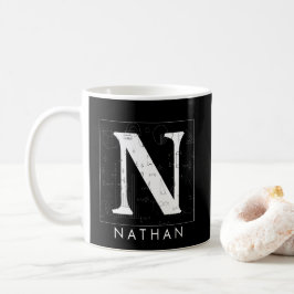 Math Monogram - Letter N-Tasse Kaffeetasse