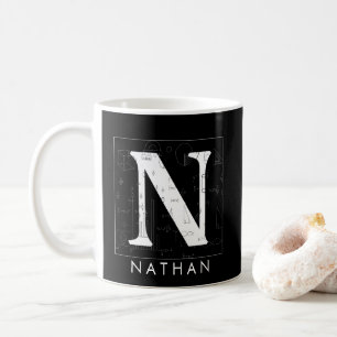 Math Monogram - Letter N-Tasse Kaffeetasse
