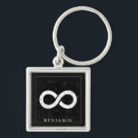 Math Monogram - Unendlichkeitssymbol Schlüsselanhänger<br><div class="desc">Moderne elegante mathematische Monogrammbezeichnung mit mathematischem Thema.</div>