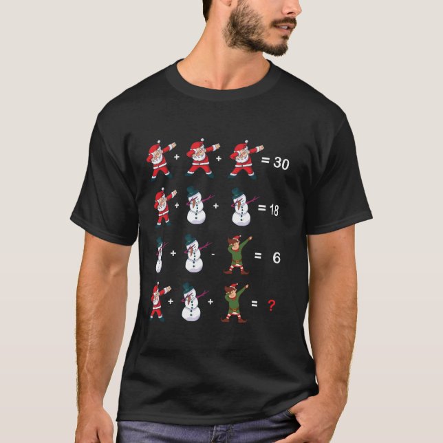 Math Nerd Funny Christmas Mathematik Lehrer Puzzle T-Shirt (Vorderseite)
