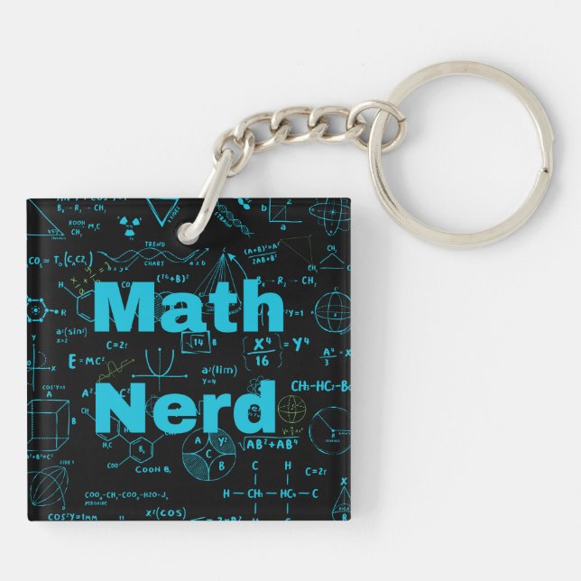 Math-Nerd-Gleichungen und Formeln Schlüsselanhänger (Rückseite)