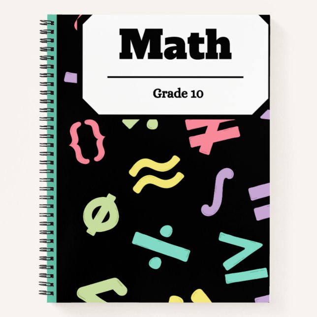 MATH NOTEBOOK FÜR GRAD 10 NOTIZBUCH (Vorderseite)