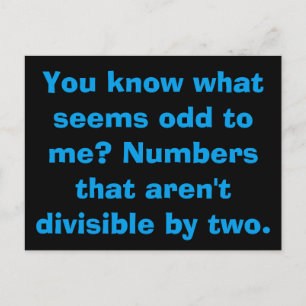 Math Odd Postcards Postkarte