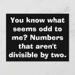 Math Odd Postcards Postkarte