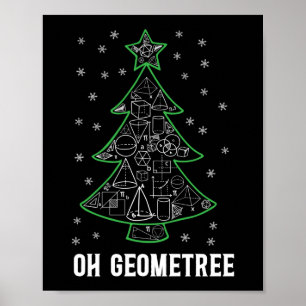Math Oh Geometree Nerd Schüler Pi Tag Weihnachten Poster