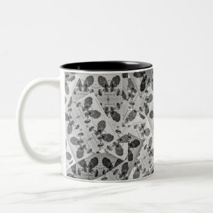 Math Patchwork schwarz-weiß Zweifarbige Tasse