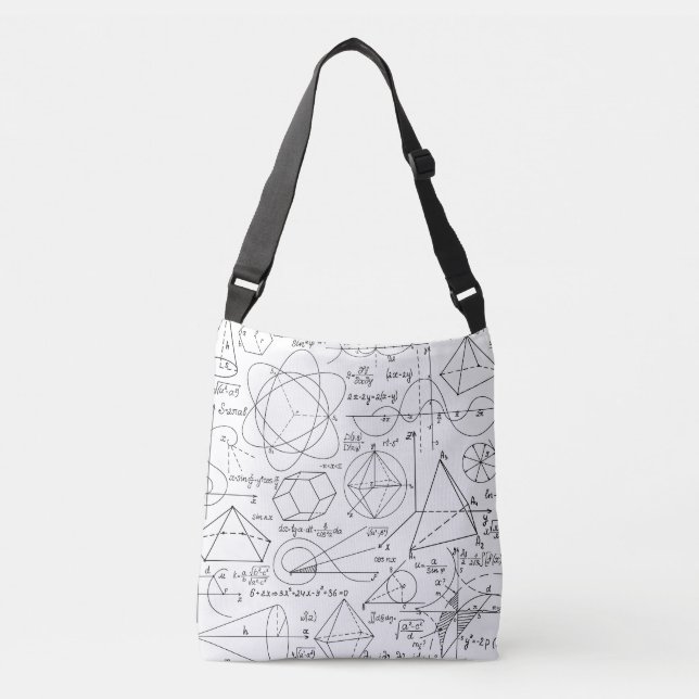 Math Pattern Tote Bag Tragetaschen Mit Langen Trägern (Vorderseite)